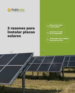 ¿Aún te lo estás pensando?
☀️ 3 razones para instalar placas solares antes de que acabe el año:
💸 Ahorro real desde el primer día.
🏡 Aumenta el valor de tu propiedad.
⚡ Te proteges ante las subidas de la luz.
No esperes a que termine el año para empezar a ahorrar.
Publisolar — la energía que te conecta. ⚡