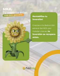 SOLE ha estado revisando el BOE y tiene grandes noticias: 2026 es el año clave.
Gracias a la deducción estatal del 60% por instalar placas, tu inversión se recupera antes de lo que imaginas.
SOLE ya está asesorando a nuestros clientes para que no se les escape ni un céntimo de ahorro.
¿Hablamos? 📈"