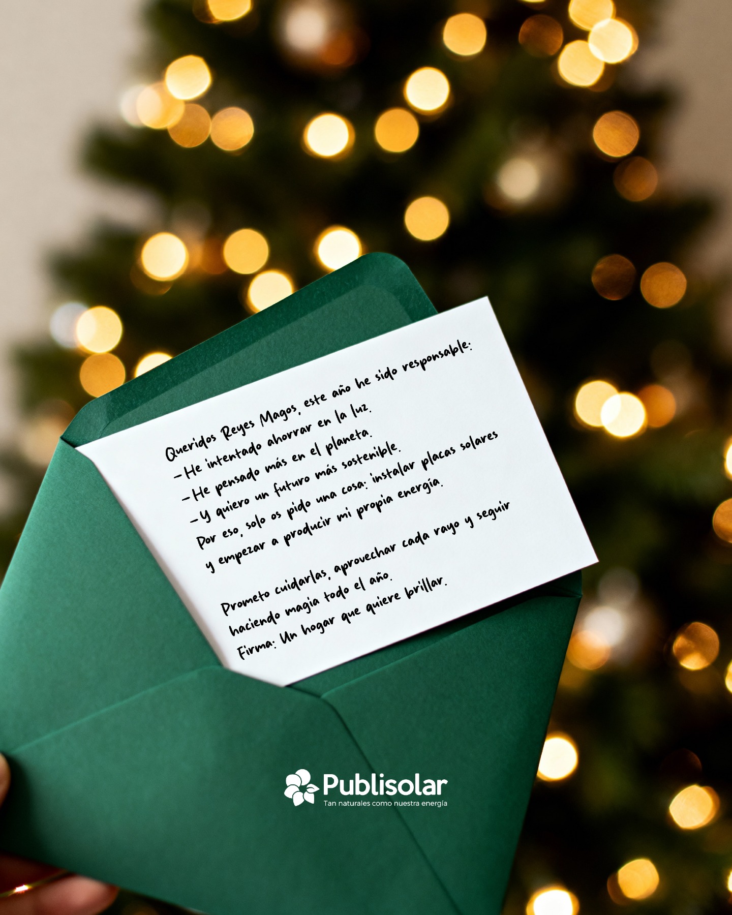 Este año, incluso los Reyes Magos lo tienen claro: ✨ la mejor ilusión es ahorrar y cuidar el planeta al mismo tiempo.
Si en tu carta pediste luz, ahorro y sostenibilidad, las placas solares cumplen los tres deseos a la vez. 🌞💛
Es momento de hacer que la magia llegue a tu tejado.
Publisolar, la energía que te conecta. ⚡