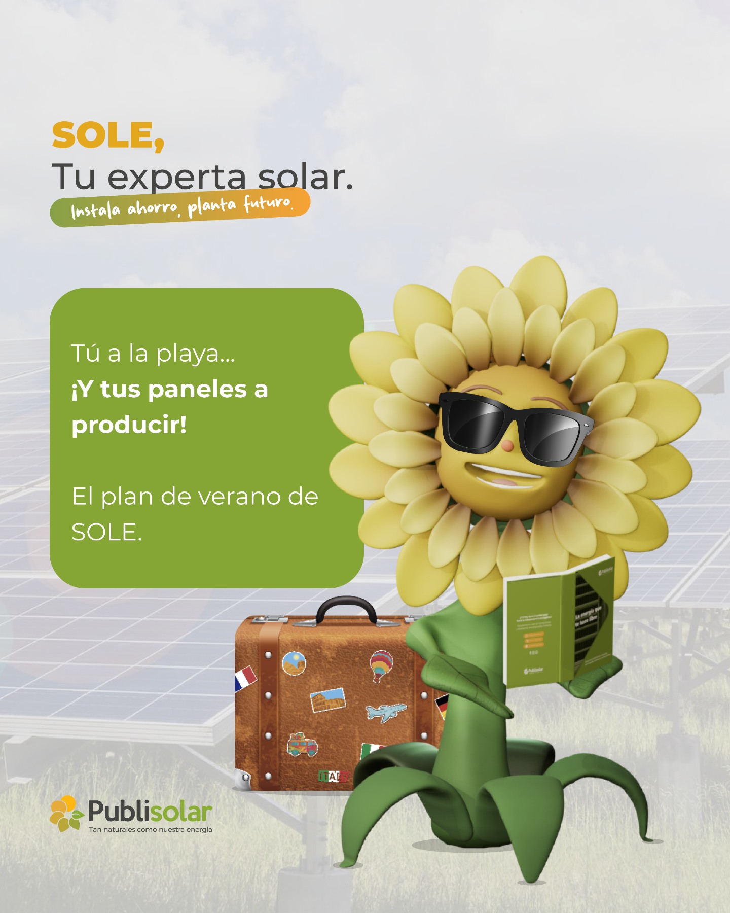¿Te vas a la playa? SOLE se queda trabajando por ti. 🏖️🧳
El verano es para desconectar, no para estar pensando en la factura de la luz. Mientras tú preparas las maletas, tus paneles de Publisolar se preparan para su temporada alta. 😎☀️
SOLE nos recuerda que tu casa vacía es una fábrica de ahorro: toda la energía solar que no utilices mientras estás fuera se vierte automáticamente a la red. ¿El resultado? Generas excedentes que se traducen en un descuento directo en tu próxima factura. 📉💰
Tú descansas en la tumbona, tu tejado amortiza tu inversión. ¡Eso sí que son vacaciones inteligentes! 🏄♂️🔋
🔗 ¿Quieres saber cuánto puedes ahorrar este verano? Descúbrelo en el link de nuestra bio.