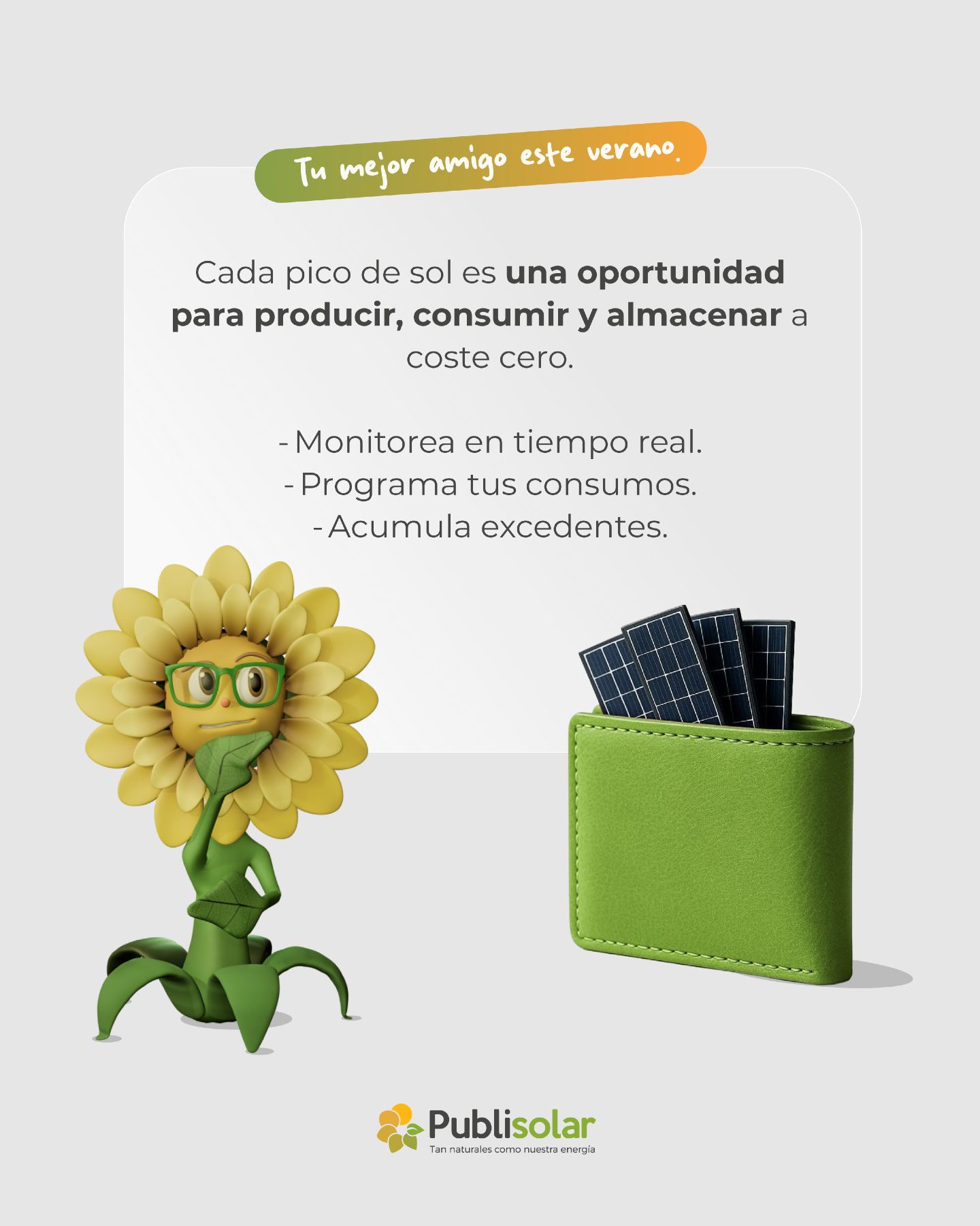 Tú nuevo aliado. 🤝📉
Cuando las temperaturas suben y el aire acondicionado se vuelve imprescindible, tu mejor amigo no es el ventilador... es tu instalación de Publisolar.
SOLE se ha colgado de la App de monitoreo para recordarte que las horas de máxima radiación son tu mayor activo financiero este mes. Cada pico de sol es una oportunidad para producir, consumir y almacenar a coste cero. ⚡🔋
Monitorea en tiempo real: Revisa los picos de producción desde tu móvil.
Programa tus consumos: Activa los sistemas de climatización en las horas centrales del día.
Acumula excedentes: Deja que las baterías guarden el sol para la noche.
No le tengas miedo a la temporada alta de calor. Con una estrategia inteligente, tu tejado trabaja para ti mientras tú disfrutas de las vacaciones. 😎⛱️
🔗 ¿Quieres ver cómo rinde una instalación real en julio? Haz clic en el link de nuestra bio.