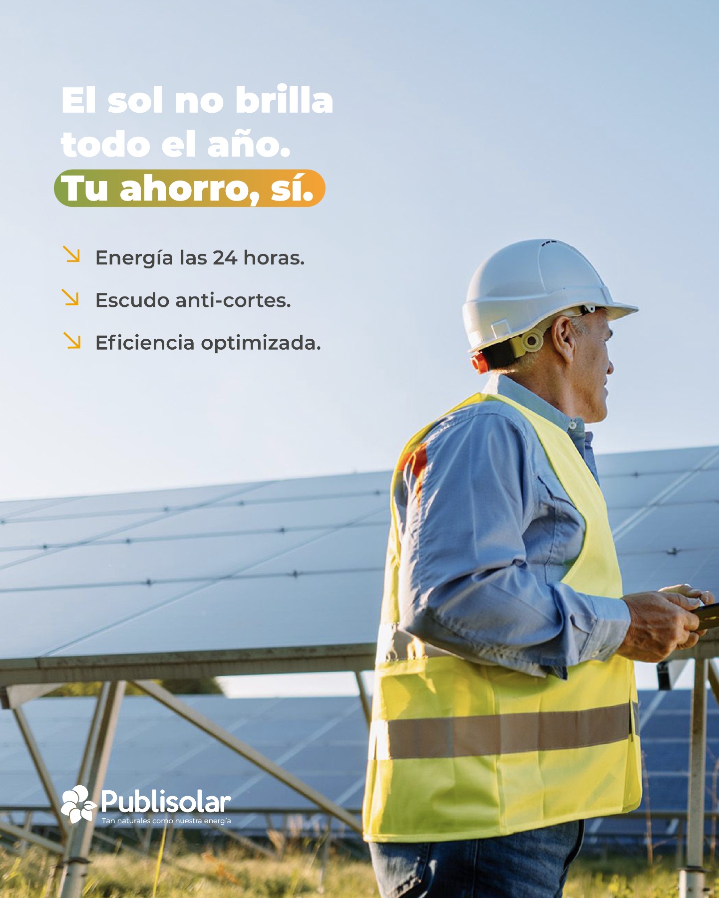 El verdadero cerebro de tu instalación no está en el tejado. 🧠⚡
Poner placas solares es el primer paso, pero depender solo de las horas de sol directo limita tu potencial. El verdadero salto hacia la independencia energética ocurre cuando añades almacenamiento inteligente a tu sistema.
Las baterías de litio de última generación de Publisolar transforman por completo las reglas del juego:
🌙 Energía las 24 horas: Guardan todo el excedente de energía que produces en las horas centrales del día para que lo uses gratis cuando llega la noche, cuando vuelves a casa o cuando la luz es más cara.
🛡️ Escudo anti-cortes: Funcionan como un respaldo crítico. Si hay un apagón en la red o inestabilidad por tormentas, tu casa o empresa sigue operando en silencio y sin enterarse.
📉 Eficiencia optimizada: El sistema decide de forma inteligente cuándo usar la energía de las placas, cuándo la de la batería y cuándo la de la red, buscando siempre el máximo beneficio para tu cartera.
Deja de regalar tus excedentes. Activa el modo ON de tu almacenamiento y pon las preocupaciones en un modo OFF definitivo.
👇 ¿Quieres saber cuántas baterías necesita tu instalación? Escribe "BATERÍA" en comentarios y nuestro equipo in-house analizará tu caso.
#Publisolar #AlmacenamientoInteligente #BateríasDeLitio #IndependenciaEnergética #ModoOFF #Ahorro24Horas #LaEnergíaQueNosUne