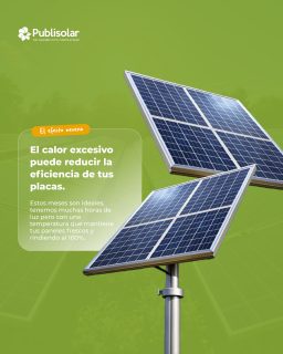 ¿Sabías que el calor excesivo puede reducir la eficiencia de tus placas?
📉 Mayo y junio son los meses ideales porque tenemos muchas horas de luz pero con una temperatura que mantiene tus paneles frescos y rindiendo al 100%.
¡Es el momento perfecto para producir al máximo! 🚀✨