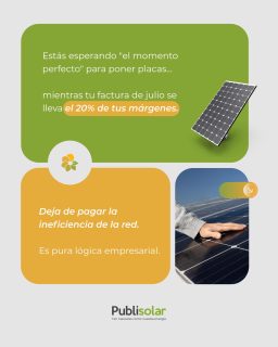 ¿𝗖𝘂𝗮́𝗻𝘁𝗼 𝘁𝗲 𝗰𝘂𝗲𝘀𝘁𝗮 𝗽𝗼𝘀𝘁𝗲𝗿𝗴𝗮𝗿 𝗹𝗮 𝘁𝗿𝗮𝗻𝘀𝗶𝗰𝗶𝗼́𝗻 𝗲𝗻𝗲𝗿𝗴𝗲́𝘁𝗶𝗰𝗮? ⏳📊
En el entorno corporativo actual, esperar no es una estrategia prudente; es asumir un coste de oportunidad diario. Cada ola de calor en julio que dispara tu climatización industrial, cada pico de producción al mediodía conectado a la red libre, es una fuga silenciosa de capital que erosiona tus márgenes de beneficio.
𝗟𝗮 𝗳𝗼𝘁𝗼𝘃𝗼𝗹𝘁𝗮𝗶𝗰𝗮 𝗶𝗻𝗱𝘂𝘀𝘁𝗿𝗶𝗮𝗹 𝗻𝗼 𝗲𝘀 𝘂𝗻 𝗴𝗮𝘀𝘁𝗼, 𝗲𝘀 𝘂𝗻 𝗮𝗰𝘁𝗶𝘃𝗼 𝗳𝗶𝗻𝗮𝗻𝗰𝗶𝗲𝗿𝗼 𝗰𝗼𝗻 𝘂𝗻 𝗥𝗢𝗜 𝗽𝗿𝗲𝗱𝗲𝗰𝗶𝗯𝗹𝗲 𝘆 𝗴𝗮𝗿𝗮𝗻𝘁𝗶𝘇𝗮𝗱𝗼 𝗽𝗼𝗿 𝟯𝟬 𝗮𝗻̃𝗼𝘀.
En Publisolar te ayudamos a frenar esa sangría económica de forma inmediata:
👉🏻 𝗜𝗻𝗴𝗲𝗻𝗶𝗲𝗿𝗶́𝗮 𝗹𝗹𝗮𝘃𝗲 𝗲𝗻 𝗺𝗮𝗻𝗼: Nos encargamos del 100% del proceso (permisos, licencias, instalación) para que tu operativa no se detenga ni un segundo.
👉🏻 𝗚𝗮𝗿𝗮𝗻𝘁𝗶́𝗮 𝗱𝗲 𝗿𝗲𝗻𝗱𝗶𝗺𝗶𝗲𝗻𝘁𝗼: Tu tejado empieza a generar liquidez desde el día uno de la puesta en marcha.
𝗗𝗲𝗷𝗮 𝗱𝗲 𝗽𝗮𝗴𝗮𝗿 𝗹𝗮 𝗶𝗻𝗲𝗳𝗶𝗰𝗶𝗲𝗻𝗰𝗶𝗮 𝗱𝗲 𝗹𝗮 𝗿𝗲𝗱. 𝗘𝘀 𝗽𝘂𝗿𝗮 𝗹𝗼́𝗴𝗶𝗰𝗮 𝗲𝗺𝗽𝗿𝗲𝘀𝗮𝗿𝗶𝗮𝗹.
👇 Calcula el coste de la no-acción en tu nave industrial: https://publisolar.es/cuestionario-presupuesto-precio-placas-solares/
#Publisolar #AlmacenamientoInteligente #BateríasDeLitio #IndependenciaEnergética #ModoOFF #Ahorro24Horas #LaEnergíaQueNosUne
