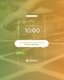 Optimización del tiempo: Tu propuesta de autoconsumo lista en 48 horas. ⏱️💼
Sabemos que como gestor o director de una empresa, tu recurso más valioso es el tiempo. Analizar el mercado energético, revisar tarifas y pedir presupuestos suele dar pereza y consumir horas que necesitas para tu negocio.
En Publisolar te lo ponemos fácil para que dejes de perder dinero desde el primer minuto. Nuestro equipo de ingeniería in-house solo necesita tu última factura para realizar un Análisis de Viabilidad Técnica y Económica Personalizada.
Diseñamos tu planta en 3D según tu tejado y tu curva de carga real.
Te entregamos un informe claro, con datos de TIR, Payback y ahorro matemático. Sin rodeos, sin tecnicismos innecesarios.
Tú activa el modo OFF de preocupaciones; nuestra ingeniería activa el modo ON de tu rentabilidad. 📈✨