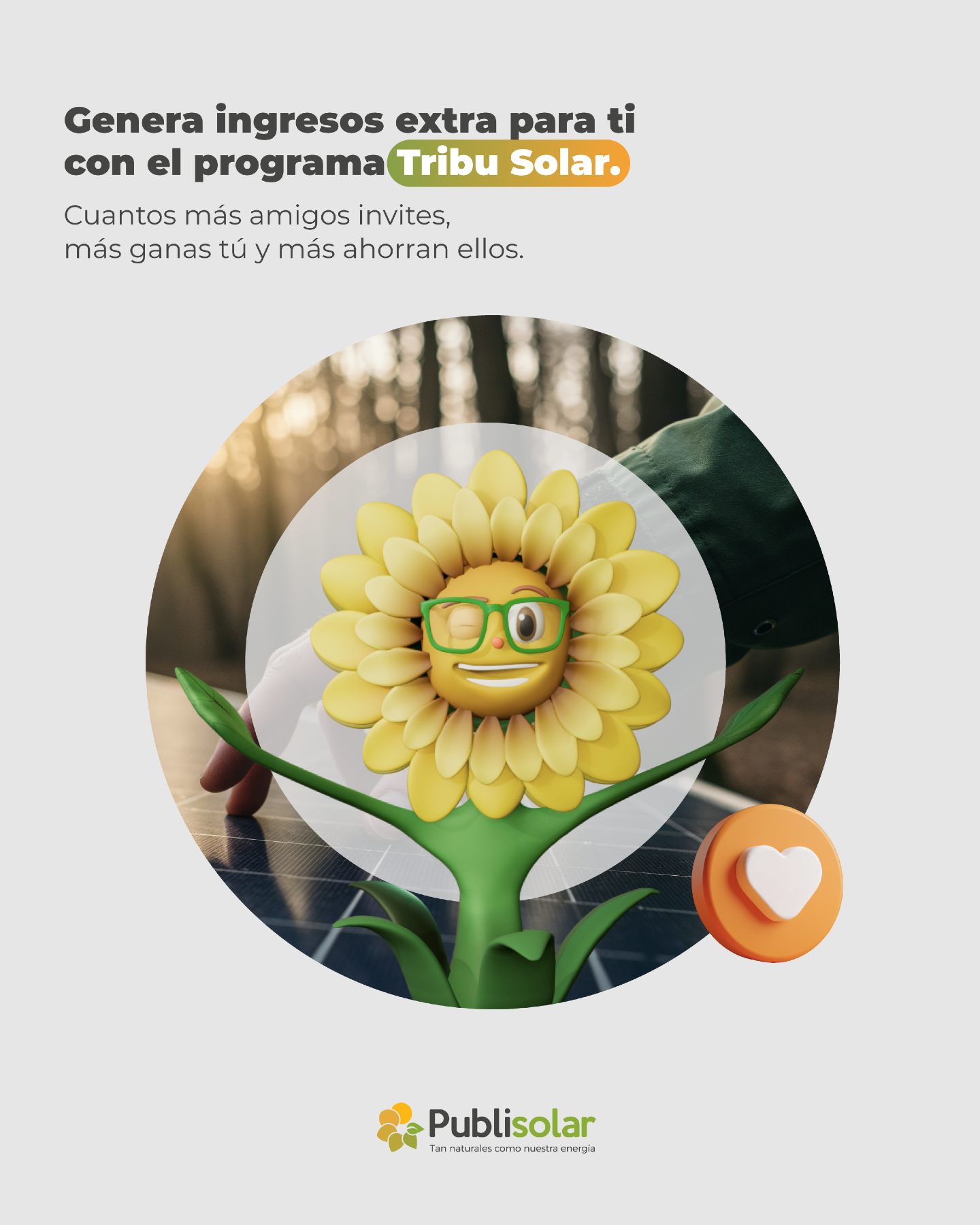 Ayuda a tus conocidos a pasarse al autoconsumo y genera ingresos extra para ti. Con el programa Tribu Solar, cuantos más amigos invites, más ganas tú y más ahorran ellos.
Beneficios para todos ⬇️
👉 Tus amigos: reciben 200€ de DESCUENTO directo en su nueva instalación.
👉 Tú: recibes una recompensa económica que crece con cada recomendación ⬇️
🌻 1 amigo = 100€
🌻 2 amigos = 120€
🌻 3 amigos = 140€
🌻 4 amigos = 160€
🌻 5 amigos = 180€
🌻 6 o más amigos = ¡200€ por recomendación o mantenimiento gratuito!
💡 ¡Haz las cuentas! Recuerda que si llegas a 6 amigos, habrás ganado un total de 900€.
¿Cómo participar?
Envíanos un email a 📧 tribusolar@publisolar.es indicando:
1️⃣ Tus datos: Nombre en el contrato y (si lo tienes a mano) tu número de presupuesto.
2️⃣ Los datos del interesado: Nombre, provincia y teléfono de contacto.
¡Recomienda, ahorra y gana! 💚