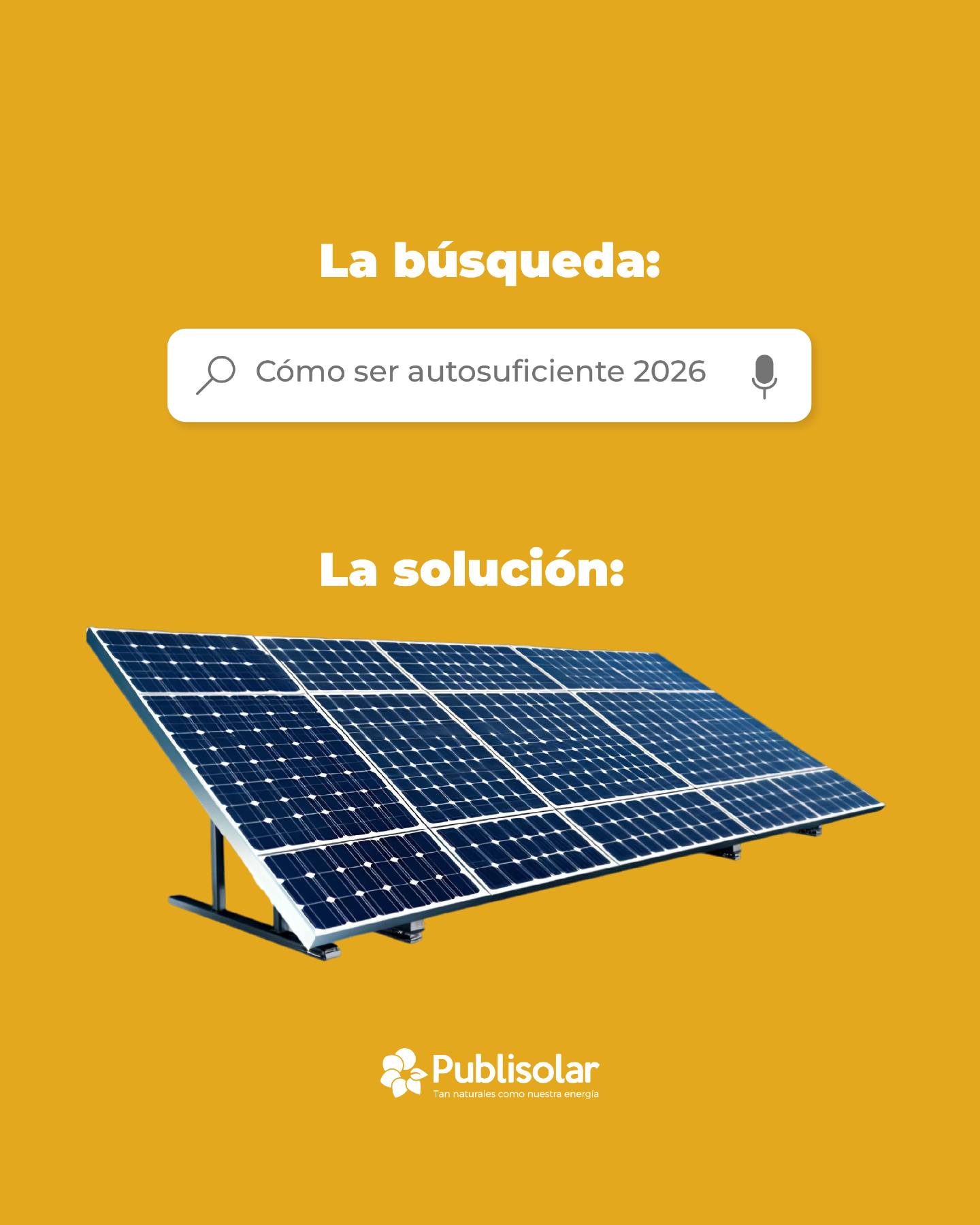 Ser autosuficiente en 2026 significa tomar el control de tu energía:
☀️ Generar tu propia electricidad con placas solares.
🔋 Reducir tu dependencia del mercado eléctrico y sus subidas.
💰 Estabilizar tu coste energético a largo plazo.
🌍 Disminuir tu huella de carbono y contribuir a un futuro sostenible.
📈 Aprovechar ayudas, tecnología y planificación inteligente.
Te acompañamos en cada paso del camino hacia la autosuficiencia energética.