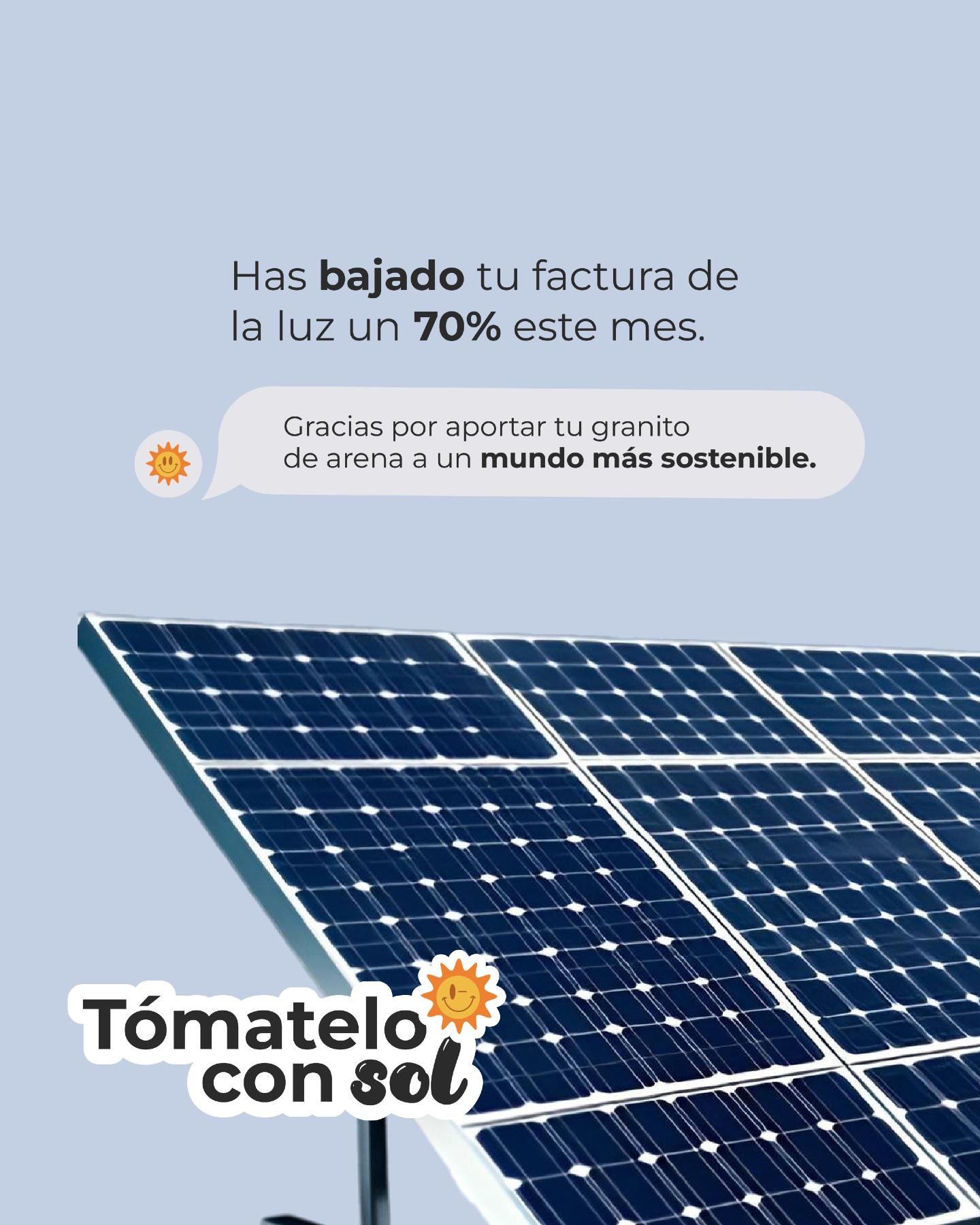 Si aún no te ha llegado un mensaje como el de la imagen, es momento que nos escribas. 💭
La vida se puede disfrutar mucho más cuando tus facturas y tus gastos se reducen al máximo. Y si no, entra en nuestra calculadora y mira tú mismo lo que puedes conseguir con placas solares.
¡Calcula tu ahorro ahora! 👉 Link en el enlace de nuestra biografía.
